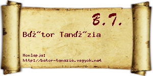 Bátor Tanázia névjegykártya